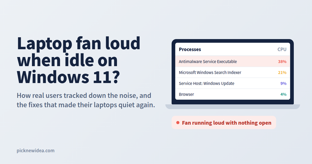 Laptop Fan Loud When Idle on Windows 11? Here’s What Real Users Found